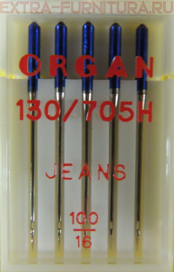 Иглы Organ джинсовые для БШМ № 100, уп.5шт.