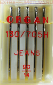 Иглы Organ джинсовые для БШМ № 90, уп.5шт.