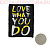 Нашивка Love what you do желтый